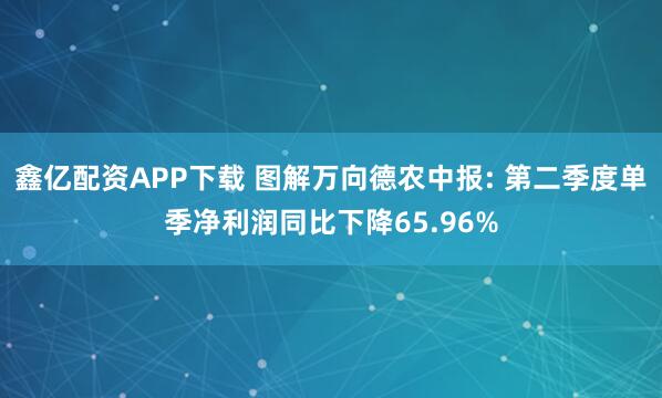 鑫亿配资APP下载 图解万向德农中报: 第二季度单季净利润同比下降65.96%